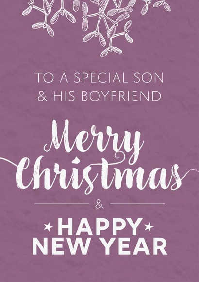 special son Christmas Card 36951 created by F. Mower