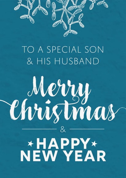 special son Christmas Card 13537 created by F. Mower