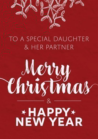 special daughter Christmas Card 13539 created by F. Mower