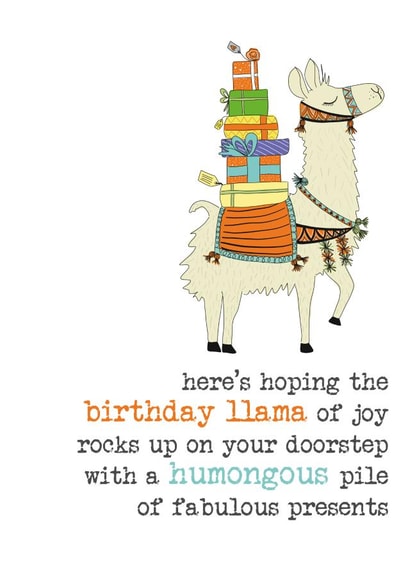 BIrthday Llama created by Dandelion Stationery