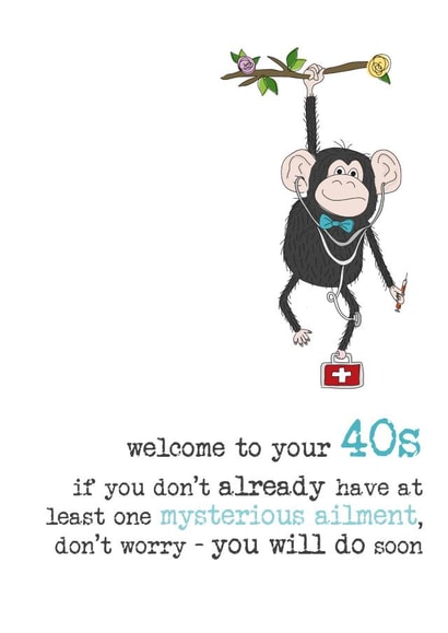 Welcome to your 40s created by Dandelion Stationery