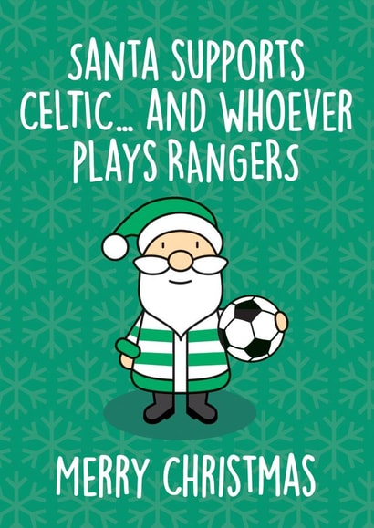 Celtic Football Fan Christmas Card created by Thirty Mussels