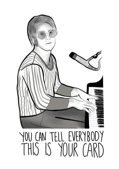Funny Elton John Your Song Birthday Card | thortful