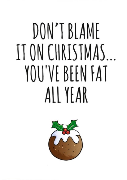 blame xmas Christmas Card 12240 created by Banter King