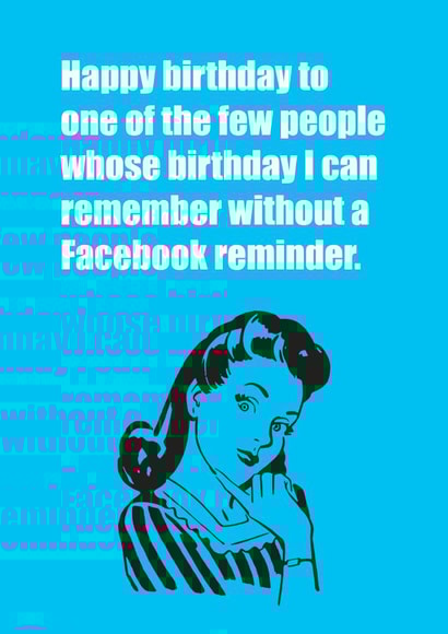 birthday few Birthday Card 12863 created by Witty Banter