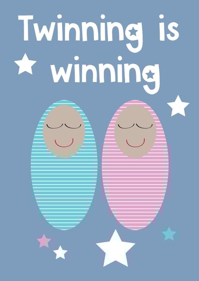 twins twinning New Baby Card 12478 created by Calliwally