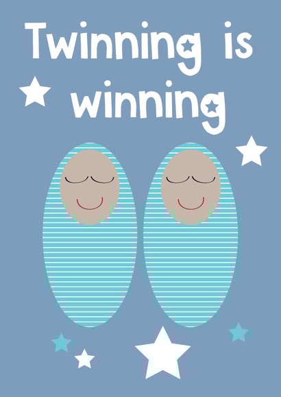 twins twinning New Baby Card 12480 created by Calliwally