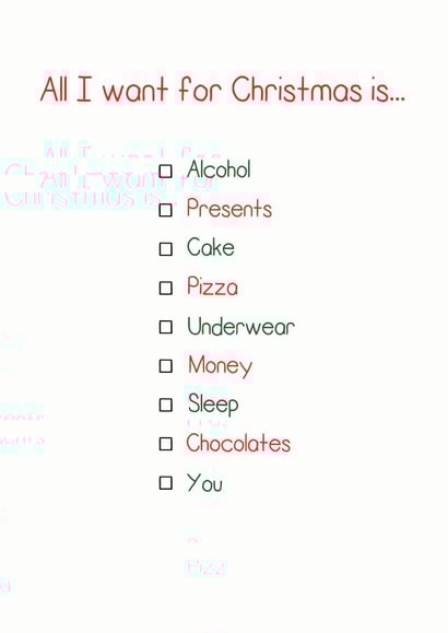 Adult Alcohol Christmas Card 36130 created by Rubber John