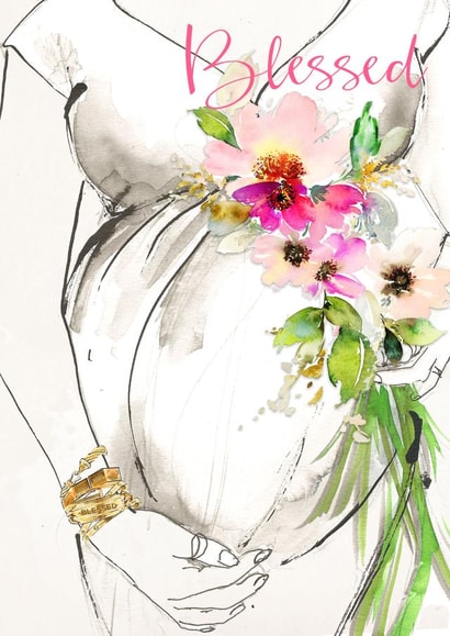 Baby shower Pregnancy Card 1159 created by Jodi Pedri