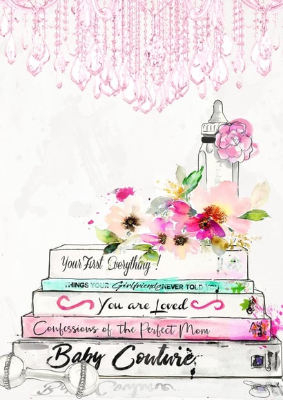 bottle flower Pregnancy Card 1161 created by Jodi Pedri