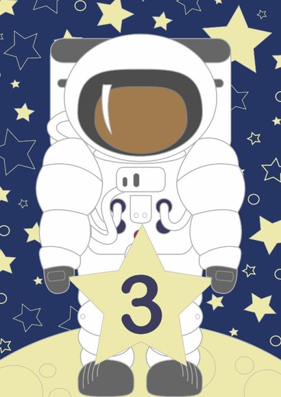 space astronaut Birthday Card 8787 created by Sarah Twist