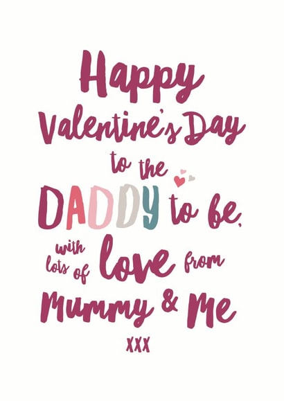 Daddy To Be Valentine's Day Card created by Sweetlove Press