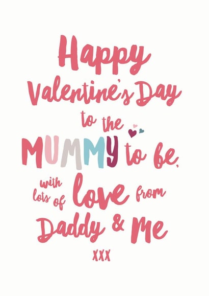 Mummy To Be Valentine's Day Card created by Sweetlove Press
