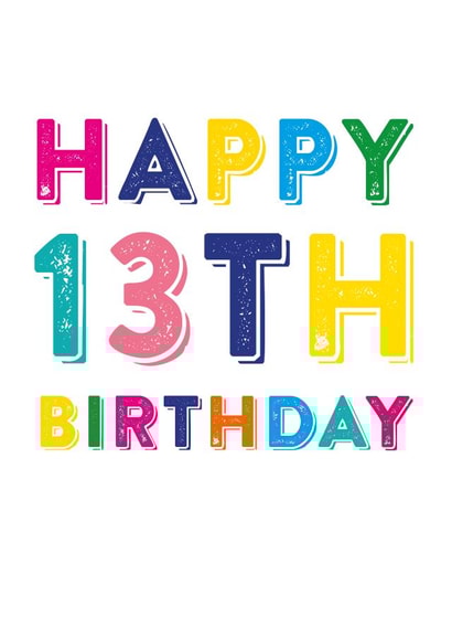 colour happy Birthday Card 3560 created by Do You Punctuate?