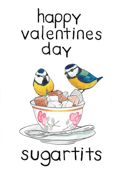 sugartits bird Valentines Day Card 14553 created by Blair