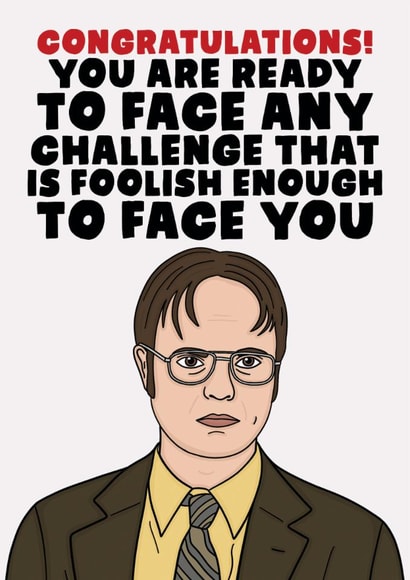 The Office Us Dwight Schrute - Funny Congratulations Graduation Card created by Studio Doodles