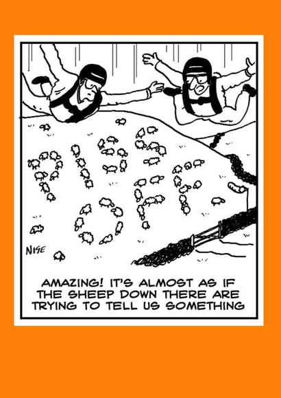 parachutists parachuting Card 38244 created by Nigel Sutherland