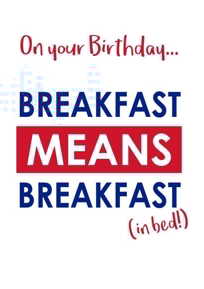 brexit breakfast Birthday Card 35662 created by Eoin McKeown