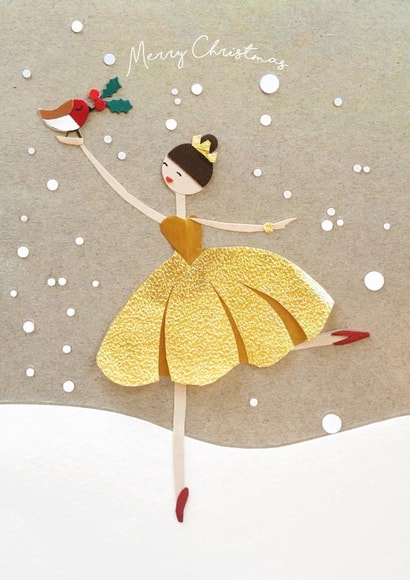 Ballerina xmas Christmas Card 14529 created by Tigerlily