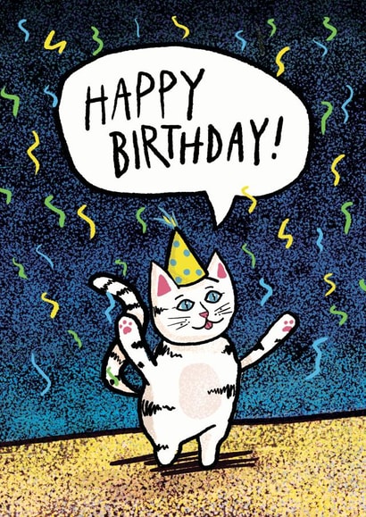 birthday cat Card 24020 created by Megan Motown