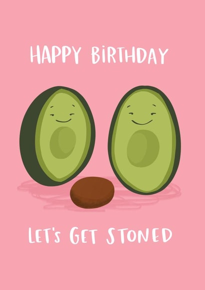 avocado stoned Birthday Card 6239 created by Lucy Maggie Designs