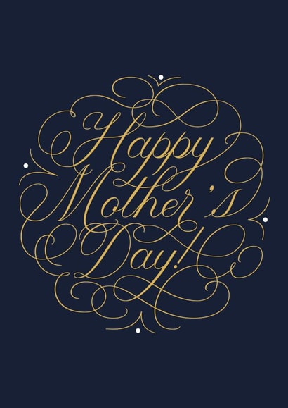 Happy Mother's Day - Ornamental Calligraphy Card created by Leah Chong - Leah Design