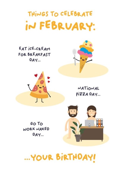 Things to celebrate in February created by PaperJam Print Co.