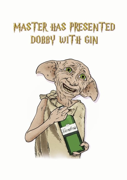 dobby gin Birthday Card 14467 created by Picardso