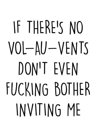 There must be vol-au-vents at the wedding. created by Pack a Punch Designs