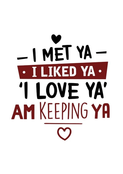 I met Valentines Day Card 11210 created by @linesbehind