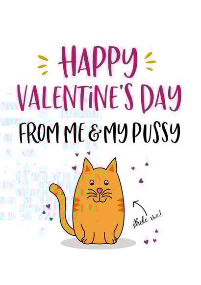 valentines cat Valentines Day Card 38190 created by Beehive Design
