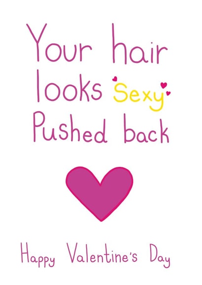 your hair Valentines Day Card 36160 created by Ahillustrations