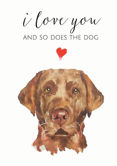 From the Dog labrador Valentines Day Card 24088 created by Jo Scott Art
