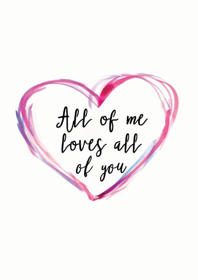 john legend song Valentines Day Card 32760 created by Olivia Morgan ltd