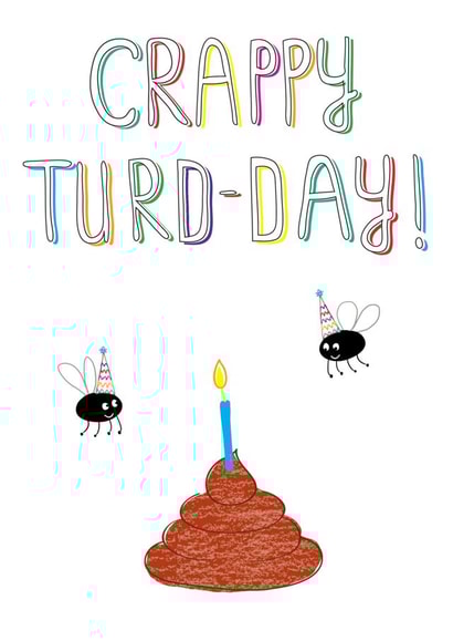 poo poop Birthday Card 37607 created by SmellyCardStudio