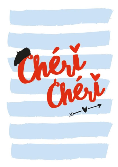cheri french Valentines Day Card 38474 created by Letter V Prints