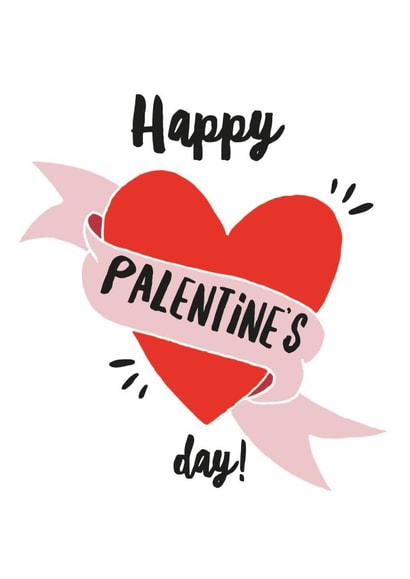pal palentine's Valentines Day Card 14608 created by Letter V Prints