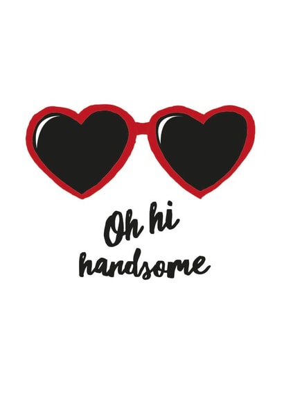 oh hi Valentines Day Card 38475 created by Letter V Prints