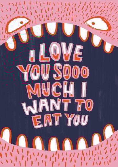 love girlfriend Valentines Day Card 37707 created by The Cardy Club