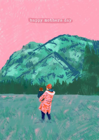 mum mountains Mothers Day Card 13349 created by Sophia Sky