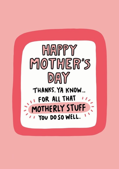 Motherly Stuff Mother's Day Card created by Angela Chick