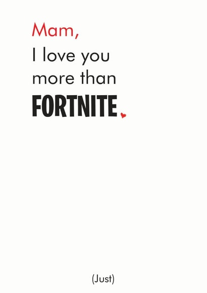 fortnite I Mothers Day Card 36197 created by Different Design Co