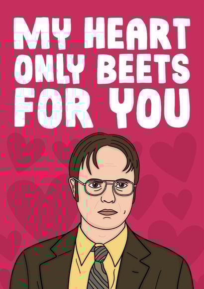 Dwight Anniversary Valentines Day - The Office US - My Heart Only Beets For You created by Studio Doodles