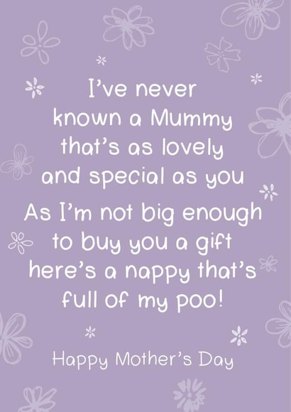 never known Mothers Day Card 26330 created by Bow & Bell