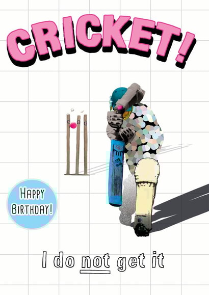 Sport Cricket Birthday Card 14736 created by I Do Not Careds