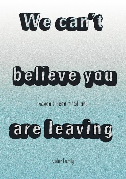 Work Colleague Leaving Card 38680 created by I Do Not Careds