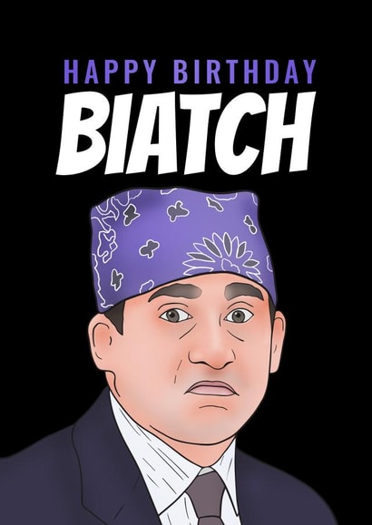 biatch bitch Birthday Card 10056 created by Hey Huns It's Nicole