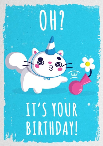 oh cat Birthday Card 36435 created by Hoborobo
