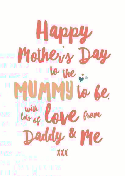 Mummy To Be Mother's Day Card created by Sweetlove Press