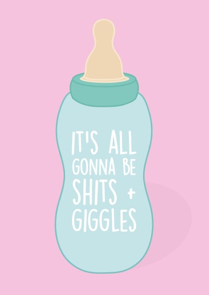 shits giggles New Baby Card 7362 created by Rumble Cards